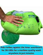 Scrubba Portable Washing Machine – Patented Washboard-in-a-Bag™ Travel Wash Bag – Wash Clothes Anywhere – Manual Washer for Travel, Camping & Backpacking (5.3 oz)