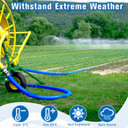 2 IN x 60FT Pool Backwash Hose Heavy Duty Drain Discharge Double PVC Layflat Hose with 2 Clamps, Weatherproof Burst Resistant for Water Transfer, Sump Pump, Pool Filter, Pool Drain (18.3M, Blue)