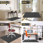 Ungraded Chair Mat for Hardwood Floor, 36x48 Office Desk Mat, Anti-Slip Under Desk Rug Protector, Easy Clean