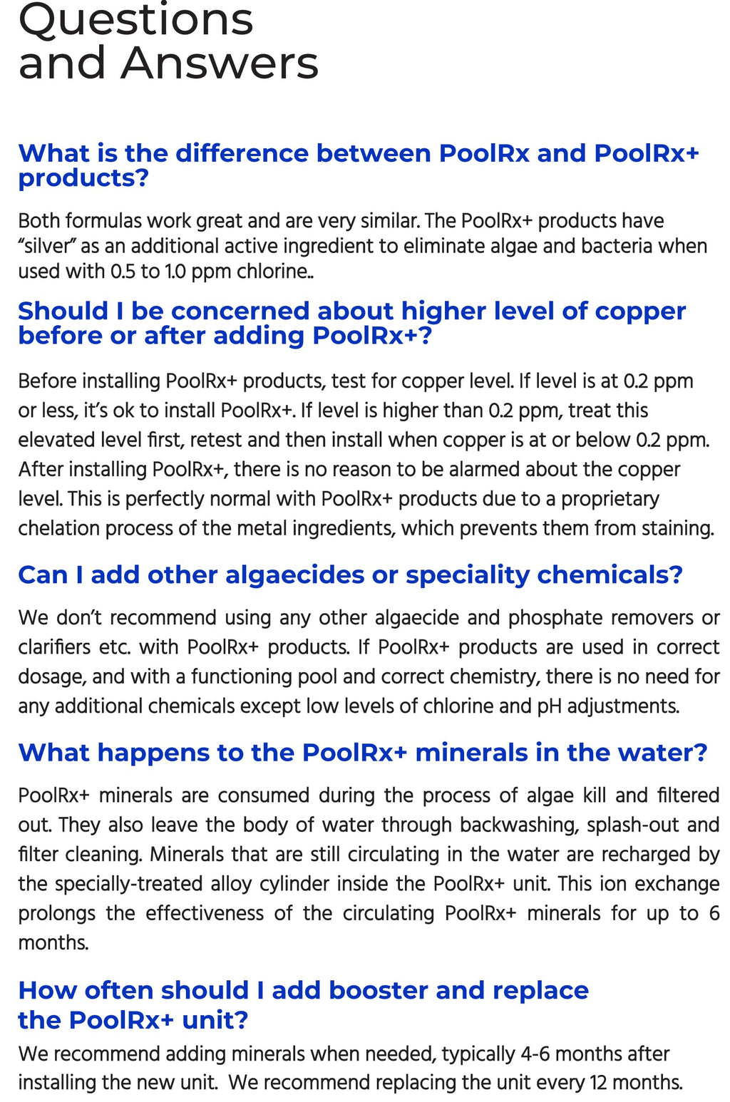 PoolRx+ Mineral Algaecide Unit, up to 6-Month Algae Control, for 5K-7.5K gallons, Orange & White, New Formula with Silver.