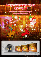Minetom 3 in 1 Halloween Christmas Projector Lights Outdoor 21 HD Effects (3D Ocean Wave + Patterns+Red Green) Waterproof with Timer Halloween Landscape Lights for Indoor Holiday