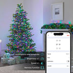 Brizled RGB Christmas Lights, 164ft 498 LED Smart String Lights App Controlled, Dimmable Color Changing Christmas Lights, Xmas Tree Lights Work with Alexa & Google Home