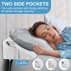 HABUTWAY Queen Size Bed Wedge Pillow for Headboard, Bed Gap Filler(0-8"), Memory Foam Mattress Wedge Pillow Triangle Bloster for Sleeping, Close The Gap Between Headboard and Mattress Space Filler