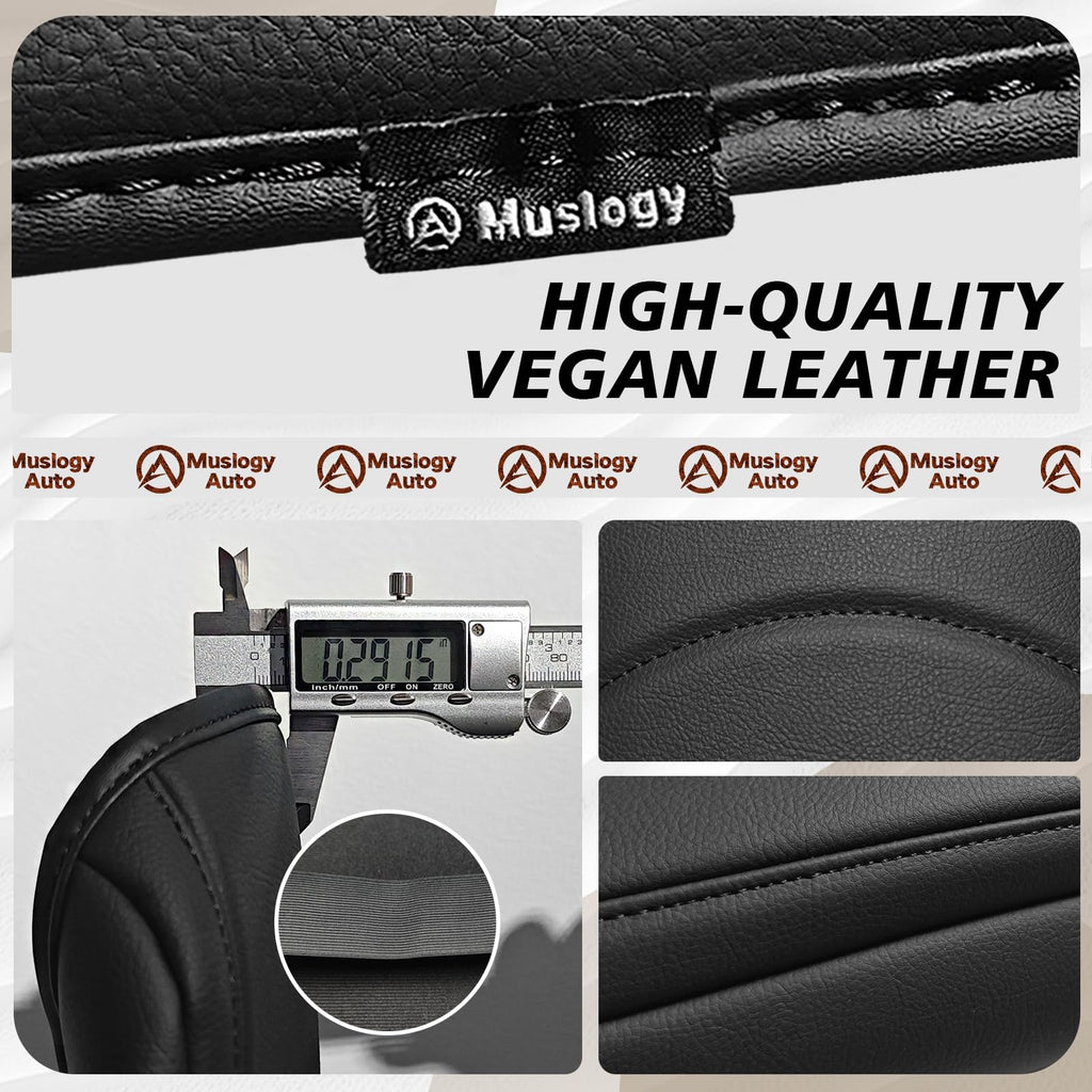 Muslogy Center Console Armrest Cover Fit for Toyota 4Runner 2010-2024 Accessories, Comfort Armrest Pad Console Lid Cushion Vegan Leather Regular Thick