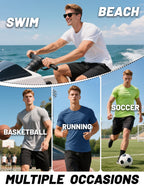 Mens Athletic Sun T-Shirts Lightweight Shirts UV Protection Clothing for Men Outdoor Hiking Shirts Gym Shirts Sports Shirts Black