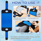 TrelaCo 2 Pcs Bedridden Patient Turning Device Set, Including 1 Turning Pillow and 1 Turning Belt, Prevent Muscle Atrophy for Elderly Seniors Disability Prevention Bed Sore Aid Care(Blue)