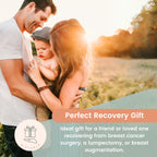 MOYOAMA Post Mastectomy Pillow - Recovery After Breast Cancer Surgery, Breast Augmentation - Lightweight Post Surgery Pillow with 4 Built-in Pockets to Support Healing - Breast Cancer Gifts for Women