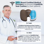 ComfiLife Premium Gel & Memory Foam Seat Cushion – Doctor Recommended Office Chair Cushion, Car Seat Cushion – Chair Cushions for Back & Sciatica Pain Relief – Seat Cushions for Office & Desk (Brown)