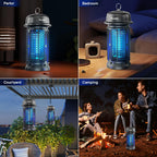 Electric Bug Zapper,4200V/20W High Power Voltage Mosquito Zapper,IPX4 Waterproof Fly Trap,Insect Zapper Outdoor for Camping,Backyard,Patio and Garden