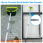 Sepetrel Pool Pole-Upgraded Professional 15 Foot Telescoping Swimming Pool Pole with Threaded Tips,Adjustable Telescopic Poles,for Skimmer Net,Brush,Vacuum Head