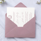 PONATIA 50 PCS/Pack A7 Envelopes, 5.25 x 7.5'' Shiny Dusty Rose Envelopes, Perfect 5x7 envelopes For Wedding Invitation Cards, Christmas Gift Cards Envelopes, Acrylic Invitations, Photos