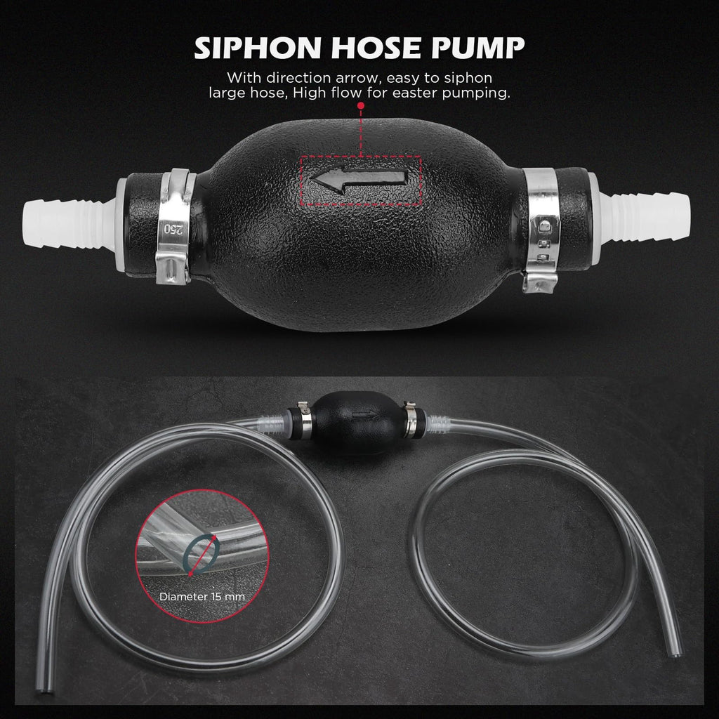 22-Piece No-Spill Coolant Filling Funnel Kit and Siphon Hose Pump, Radiator Coolant Filling Spill-Proof Funnel Kit with Adapters, Extensions, PVC Hose, Engine Oil Funnels, Towel for Universal Vehicle