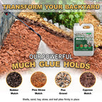 1 Gallon Quick Dry Mulch Gravel Binder Glue, Clear Mulch Glue, Strong Mulch Glue, Mulch Lock and Pea Gravel Stabilizer, Non-Toxic Mulch Glue, Mulch Rock Glue for Landscaping Pea Gravel & Bark