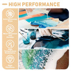 Puduo Epoxy Resin Kit 72OZ，Newly Formulated Crystal Clear Epoxy Resin，Strong, Bubble-Free, Anti-Yellowing Art Resin that，Suitable for Casting, DIY, Molds, Jewelry, Easy to Mix 1:1 Ratio