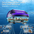 Poolease X1 Cordless Robotic Pool Vacuum, Automatic Pool Cleaner with 45W Dual-Motor, Ideal for Inground Above-Ground Flat Pool, 2L Debris Capacity