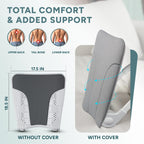 READY ROCKER Deluxe Cloud | Adjustable Ergonomic Portable Rocker | Back Pain Relief & Relaxation | White Rocker & Deluxe Cover | Back & Lumbar Support for Chair | Lightweight & Portable | 3.0 Model