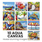 QUOKKA 10PACK Water Painting Dementia Activities for Seniors - Tropics Vacation Memories - Alzheimers Products for Elderly - Activities for People with Dementia - Crafts for Seniors