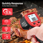 Eventek Infrared Thermometer Gun -58°F~1022°F (-50°C~550°C), IR Laser Thermometer Gun for Cooking, Pizza Oven, Grill, Griddle, Engine with Adjustable Emissivity & Max Min (NOT for Humans)