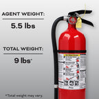 Kidde Fire Extinguisher for Commercial Use, 3-A:40-B:C, 9 Lbs., Refillable & Reusable & Carbon Monoxide Detector, Propane, Natural, Methane, & Explosive Gas Alarm