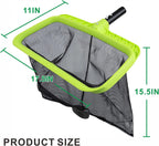 Sepetrel Swimming Pool Leaf Skimmer Net,Reinforced Frame Deep Rake Net