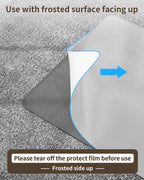 Blvornl Frosted Clear Chair Mat for High Pile Carpet and Hardwood Floor, 32.3"*53" Hard Material Chair Mat, Heavy Duty Computer Chair Mats for Rolling Chairs, Desk Floor Rug for Office and Home Grey
