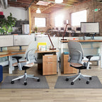 2 Pack Office Chair Mat for Hardwood Floor, 55"x35" Computer Chair Mat, Desk Chair Mat, Large Anti-Slip Floor Protector for Home Office Light Grey (Roll Packaging)