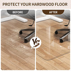 Warmstar Clear Office Chair Mat for Hardwood Floor,30"x48" Plastic Floor Mat Clear Rolling Mat for Office Chair No Curling,Heavy Duty Clear Desk Chair Mat Wood Tile Floor Mat for Office & Home
