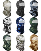 9 Pcs Balaclava Sun Protection Ski Mask Full Face Cover UV Protection Silk Mask Balaclava for Women Men Outdoor Sport(M) Camouflage