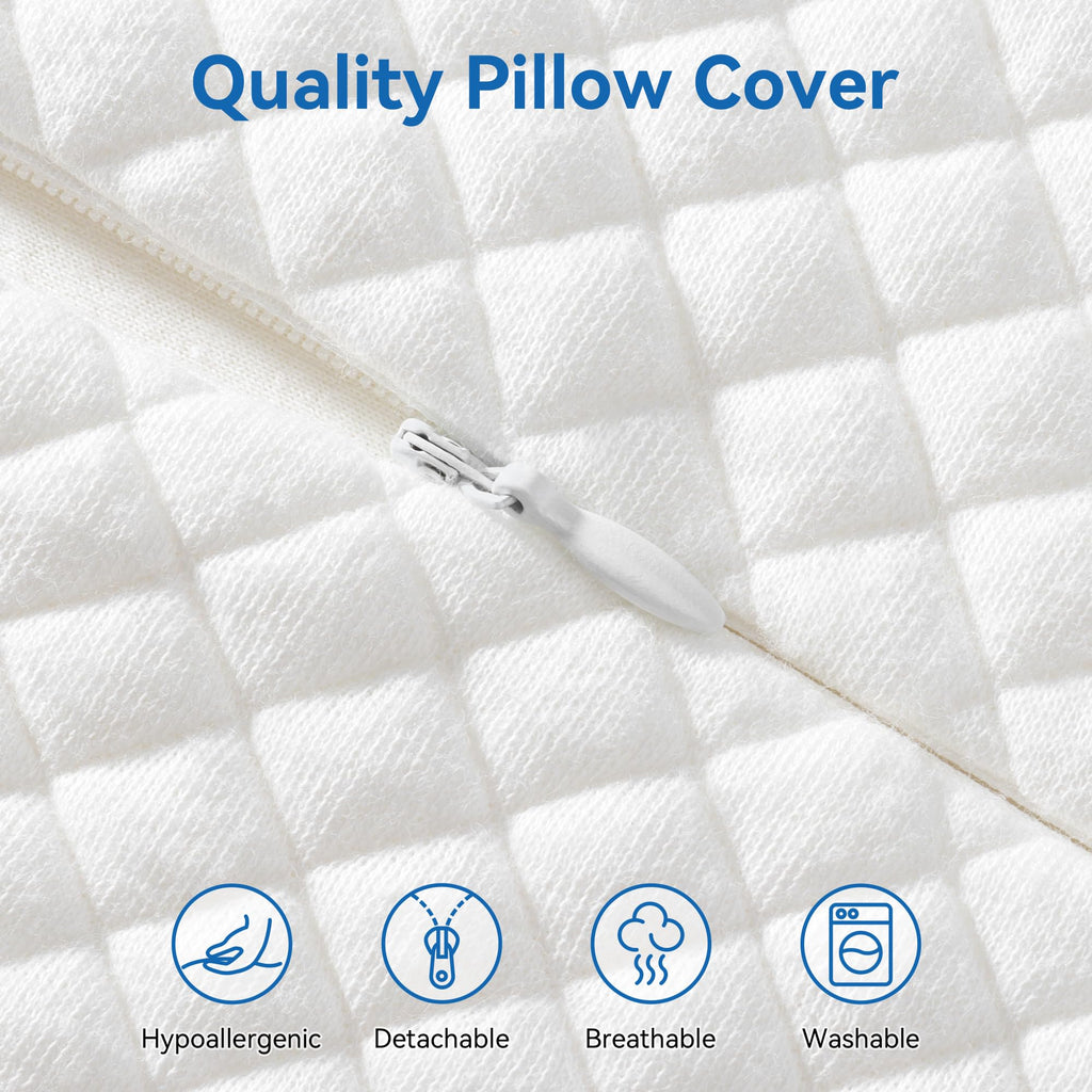 AM AEROMAX Firm Contour Memory Foam Pillow, Cervical Pillow for Neck Pain Relief, Neck Orthopedic Sleeping Pillows for Side, Back and Stomach Sleepers.