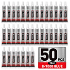50 PCS 15ml B7000 Glue Clear with Precision Tip, Bedazzling Glue, Super Glues, Rhinestone Glue for Nail, Craft Glues, Jewelry Making, Nail Art, DIY, Makeup, Shoes