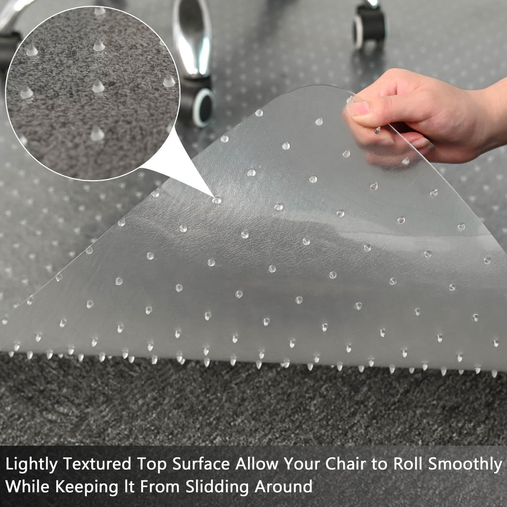 Amyracel Large Office Chair Mat for Carpeted Floors - 46" x 72" Clear Floor Mat for Office Chair On Low Pile Carpets, Easy Glide Computer Desk Chair Mat for Home & Offices