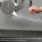 Amyracel Large Office Chair Mat for Carpeted Floors - 46" x 72" Clear Floor Mat for Office Chair On Low Pile Carpets, Easy Glide Computer Desk Chair Mat for Home & Offices