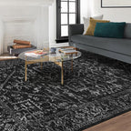 Chair Mat for Hard Floors, QQpony 63" x 51" Office Chair Mat for Hard Surface, Area Rug for Living Room, Protector Floor Rug Mat for Home Office (Black)