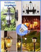 LeiNetfor Led Flame Effect Light Bulb, 4 Modes Flickering Light Bulbs Halloween Decorations,E27 Base Outdoor Led Fire Light Bulbs with Gravity Sensor for Christmas,4W Flame Light Bulbs (Yellow-4Pack)