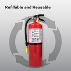 Kidde Fire Extinguisher for Commercial Use, 3-A:40-B:C, 17 Lbs., Refillable & Reusable, Hose & Wall Mount (Included)