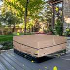 ULTCOVER Waterproof 600D Polyester Square Hot Tub Cover Outdoor SPA Covers 95 x 95 inch