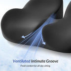 ZIKEE Gel Seat Cushion for Office Chair and Car Seat with Ergonomic Zoning, Memory Foam Chair Cushion for Sciatica, Lower Back, Tailbone Pain Relief and Intimate Ventilation, Non-Slip & Airy Cover