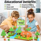 Magnetic Blocks-Build Mine Magnet World Pumpkin Edition Kids Games Toys for Boys Girls 3+ Years Old Magnetic STEM Construction Toys Ages 4-6 6-8 5-7 for Halloween Birthday Gifts