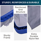 POOLAZA Pool Skimmer Net, Larger Capacity Pool Net Skimmer with Durable Deep Net, Sturdy Frame Pool Nets for Cleaning Effortlessly, High-Efficiency Pool Leaf Net with Easy Scoop Edges