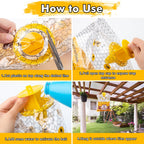 4 Big Disposable Fly Bag, Fly Traps Outdoor Hanging, Ranch Stable Horse Fly Trap Hunter Bait Control for Barn, Farm, Mosquito Bug Catcher and Flying Insect Trap Killer Repellent