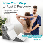 MOZAILAB Orthopedic Bed Wedge Pillow Set 4PCS – Memory Foam Wedge Pillow for After Surgery, Shoulder Surgery, Sleeping, Back, Leg, Arm Support – Post Surgery, Acid Reflux, GERD, Snoring Relief