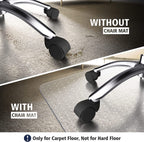 Azadx Chair Mat for Carpet 60"x 36" Large Chair Mats for Carpeted Floors, Office Chair Mats for Carpet Protector Floor Mat on Low Pile Carpets Easy Glide Rolling Desk Computer Chair Mat for Home