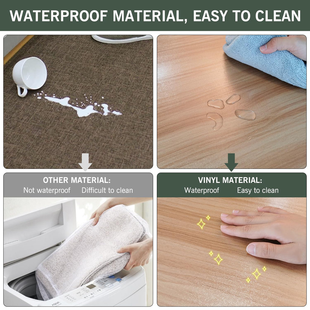 tixpol Clear Chair Mat, tixpol 75" x 60" Large Chair Mat for Hard Floors, Non-Slip Floor Protector Desk Mat for Home Office, Vinyl Floor Mat for Kids and Pets - Not Used for Carpets (Clear)