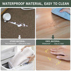 tixpol Clear Chair Mat, tixpol 75" x 60" Large Chair Mat for Hard Floors, Non-Slip Floor Protector Desk Mat for Home Office, Vinyl Floor Mat for Kids and Pets - Not Used for Carpets (Clear)