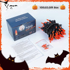 woohaha Outdoor Halloween Lights(23 Feet,100 Count)-Incandescent Orange Christmas Lights with Black Wire,Mini Orange String Lights Connectable for Patio,Garden,Tree,Party, Halloween Decoration