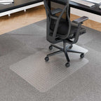 Naturei Chair Mat for Carpeted Floors - 48" x 30" Office Floor Mat for Rolling Chairs, Clear Plastic Desk Chair Mat, Easy Glide, Under Desk Carpet Protector for Home and Office, with Lip
