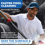 ProTuff PRO Ultimate Silt & Leaf Rake Bundle - 490 Promise Unlimited & Unconditional Replacements - 2-Items: 23" Medium & 17" Fine Mesh Pool Cleaner for Sand, Silt, Pollen, Leaves & Twigs