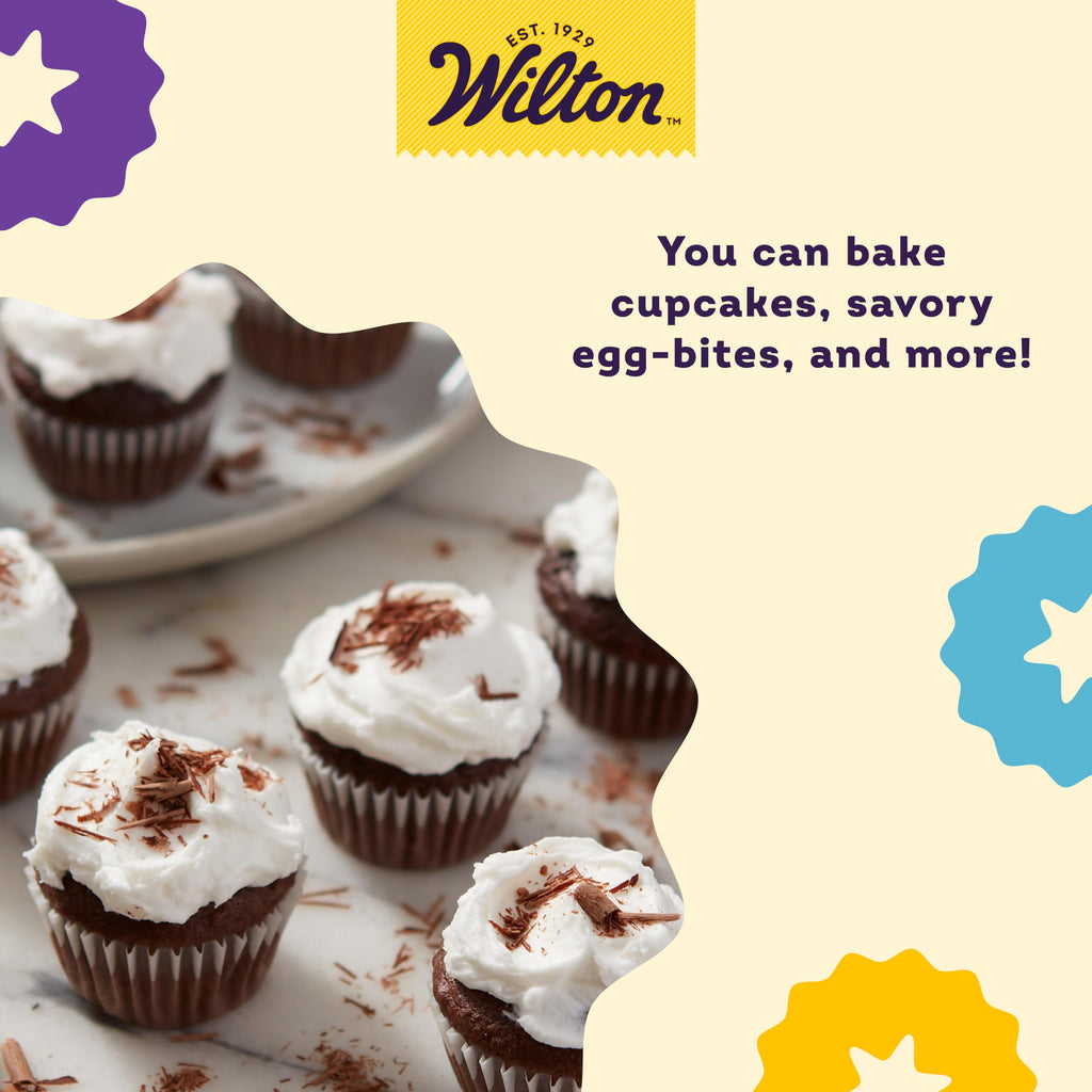 Wilton Gold Premium Non-Stick Warp-Resistant Bakeware, Made without PFAs, Muffin Pan, 24-cup, 16 x 10 x 1 in., Packaging may Vary