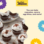 Wilton Gold Premium Non-Stick Warp-Resistant Bakeware, Made without PFAs, Muffin Pan, 24-cup, 16 x 10 x 1 in., Packaging may Vary