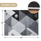 Office Chair Mat for Hardwood Floor, 60"x45" Easy Glide Computer Desk Mat Protector for Rolling Chair Under Desk Rug Nonslip Backing, Machine Wash, (Modern)